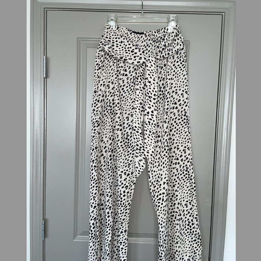 Fab'rik Wide Leg Loose-Fitting Leopard Print Pants Size: M Brand New!